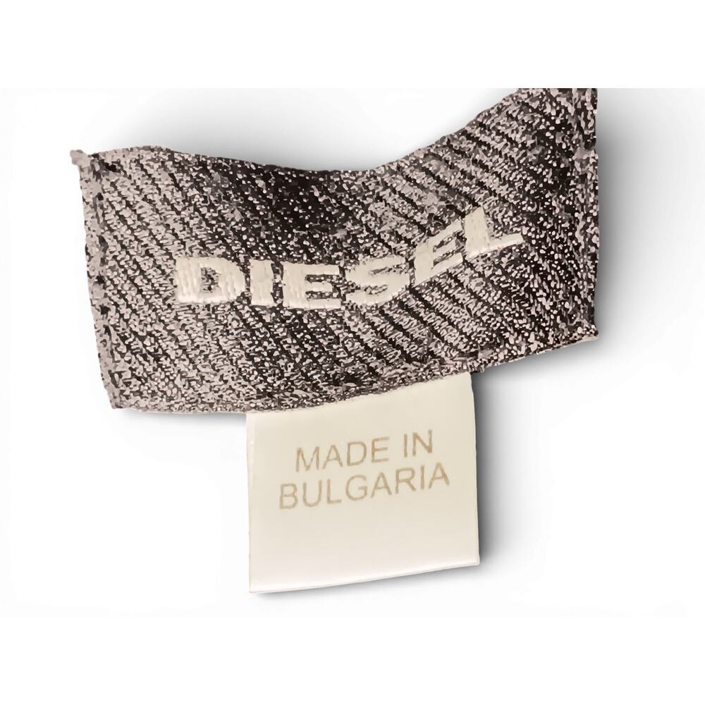 Diesel Men’s Small Navy Chevron Hoodie 100% Cotton Soft Pullover - Picture 12 of 13